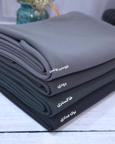 طیف رنگی طوسی مقنعه کرپ قد ۹۰