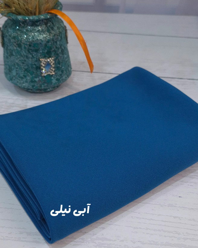 طیف رنگی آبی مقنعه کرپ قد ۹۰