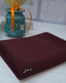 مقنعه کرپ طیف کالباسی و زرشکی با قد ۹۰